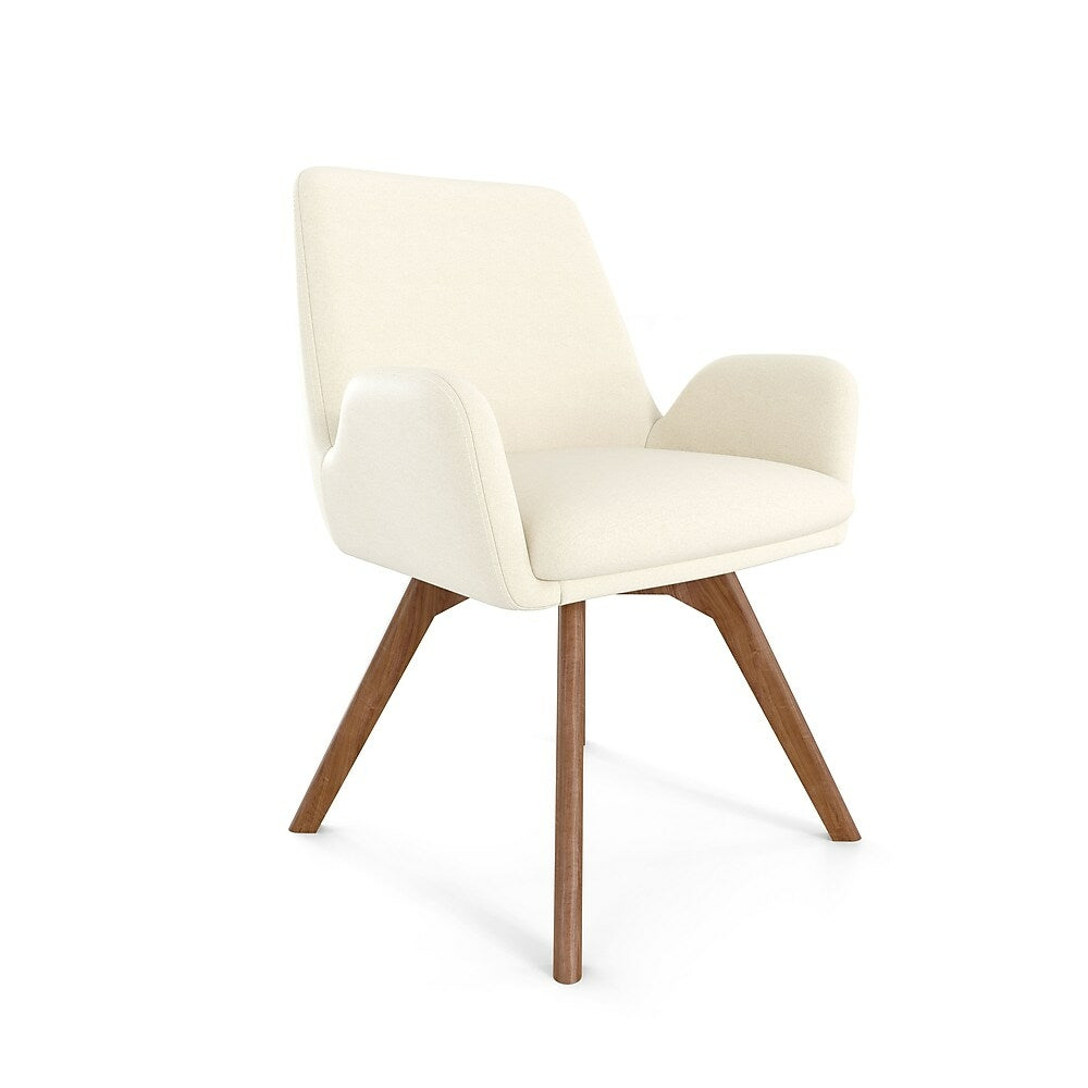 Chaise d'invité MidMod par Union &amp; Scale en tissu - Crème