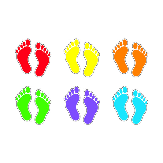 TREND enterprises Footprints Classic Accents Variety Pack - 6" - Paquet de 72