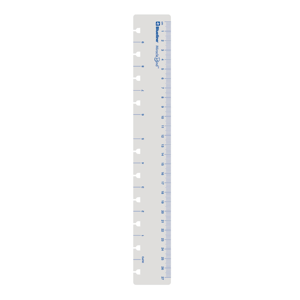 Blueline MiracleBind Ruler / Page Marker - Frosted Poly - 11-1/4