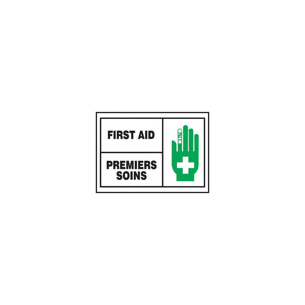 Bilingual First Aid Label