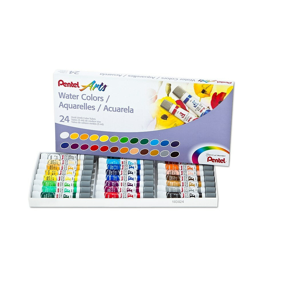 Pentel Arts Water Colours - Assorted - 24 Pack