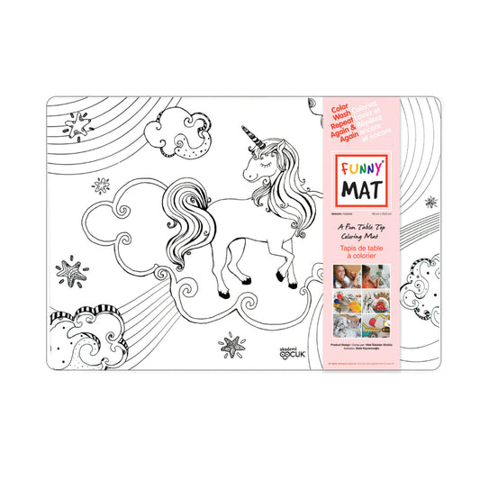 Funny Mat Table Top Colouring Mat - 19" L x 13" W - Unicorn