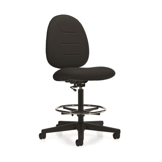 Global ErgoComfort Armless Low Back Drafting Task Stool - Black