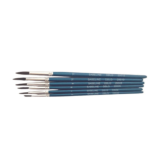 DBLG Imports - Pinceau aquarelle Sabeline - Taille 6 - Lot de 12