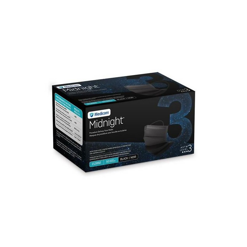 Medicom® Midnight™ Procedure Earloop Face Mask