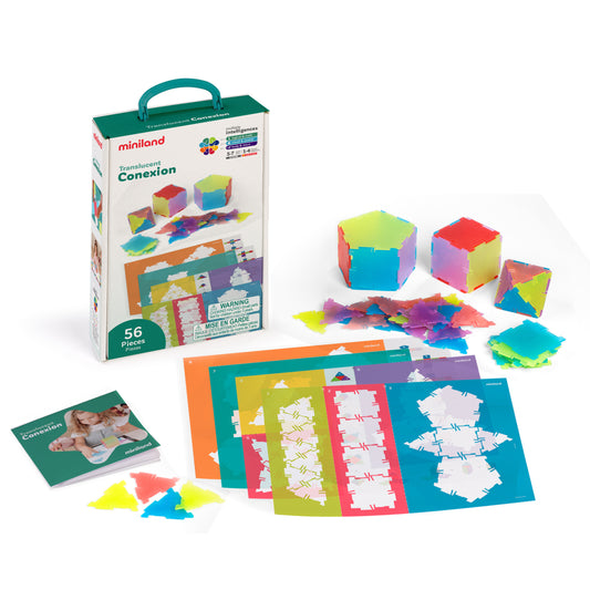 Miniland Educational Translucent Conexion 56-Piece Set