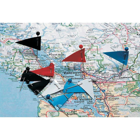 Lot de 25 épingles à drapeau Acme Map (33005)
