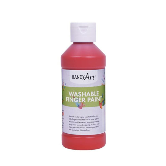 Handy Art Washable Finger Paint, Red, 236ml