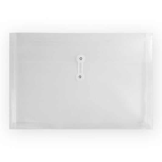 Enveloppe transparente en polyéthylène à ouverture latérale et fermeture à bouton-pression Winnable - Format légal