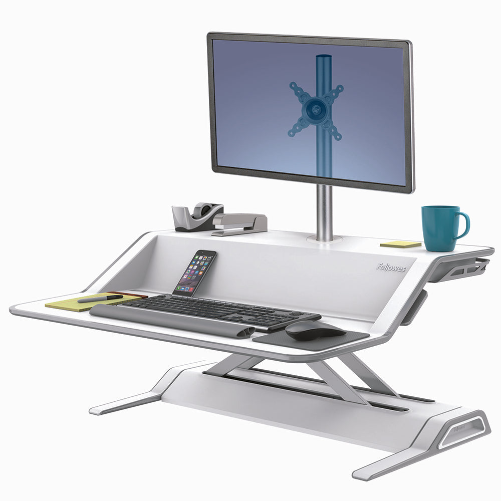 Fellowes Lotus Sit Stand Workstation - Manual - White