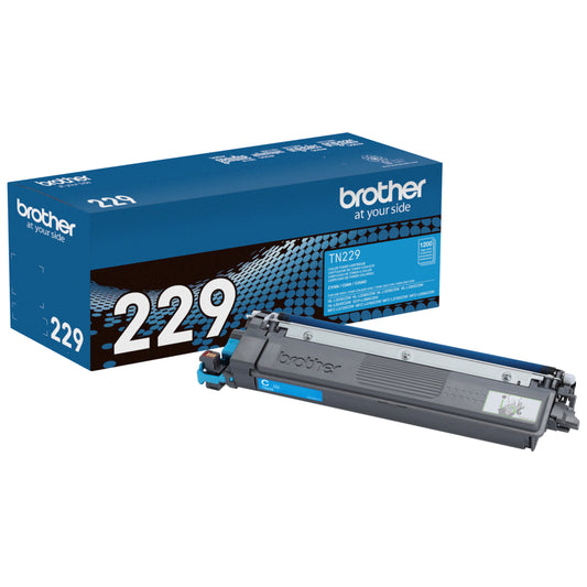 Brother TN229C Genuine Toner Cartridge - Standard Yield - Cyan