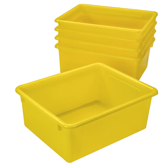 Storex Deep Storage Tray - Yellow - 5 Pack