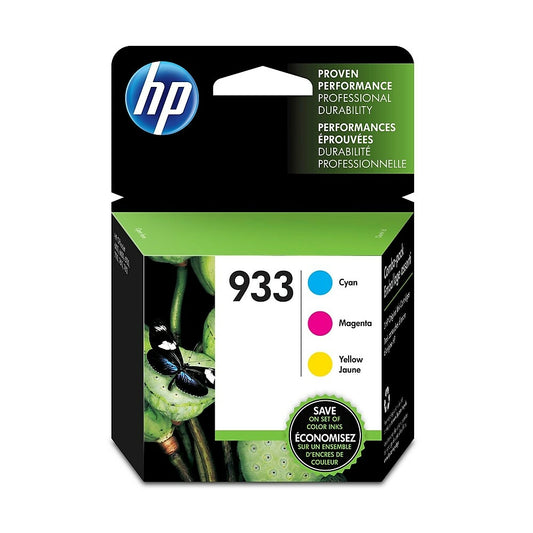 HP 933 Cyan, Magenta & Yellow Original Ink Cartridges, 3 Pack (N9H56FN)