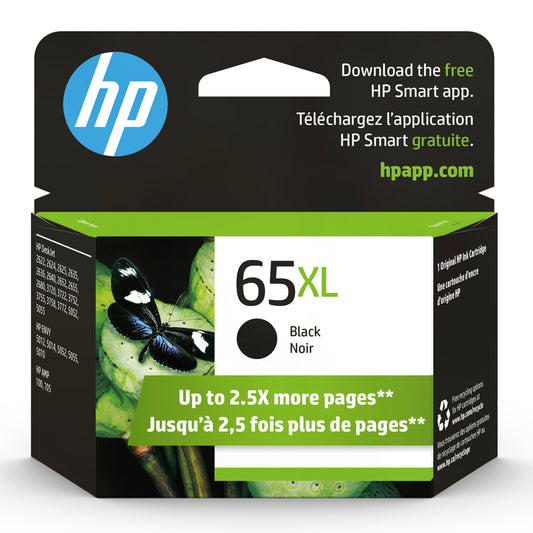 HP 65XL Black High Yield Original Ink Cartridge (N9K04AN)