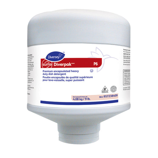 Diversey Suma Diverpak Premium Encapsulated Heavy Duty Dish Detergent - 9 lbs