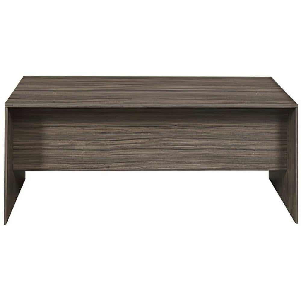 Bureau sans caisson en noyer urbain (LOD02URB)