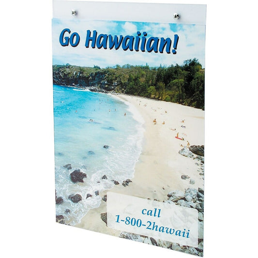 Porte-affiche mural en acrylique Staples à chargement par le haut, 8-1/2" x 11"