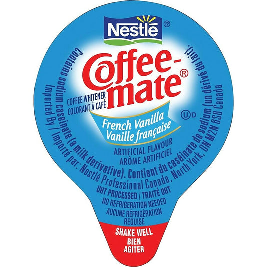 Colorant à café Nestlé Coffee-Mate Singles, vanille française, paquet de 180