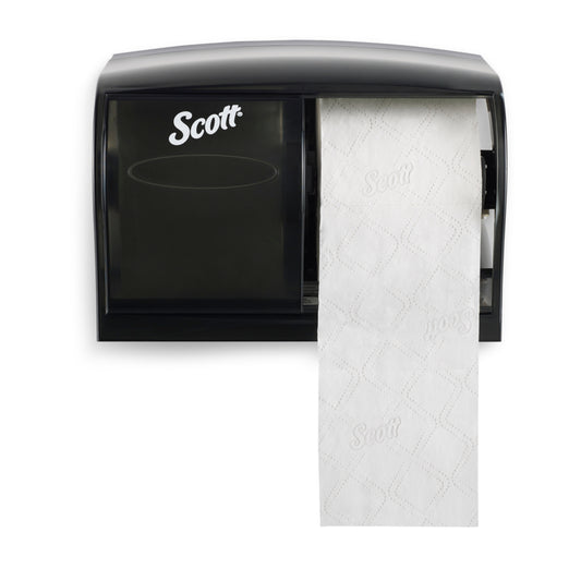 Distributeur de papier toilette Scott Essential à rouleau unique - Noir