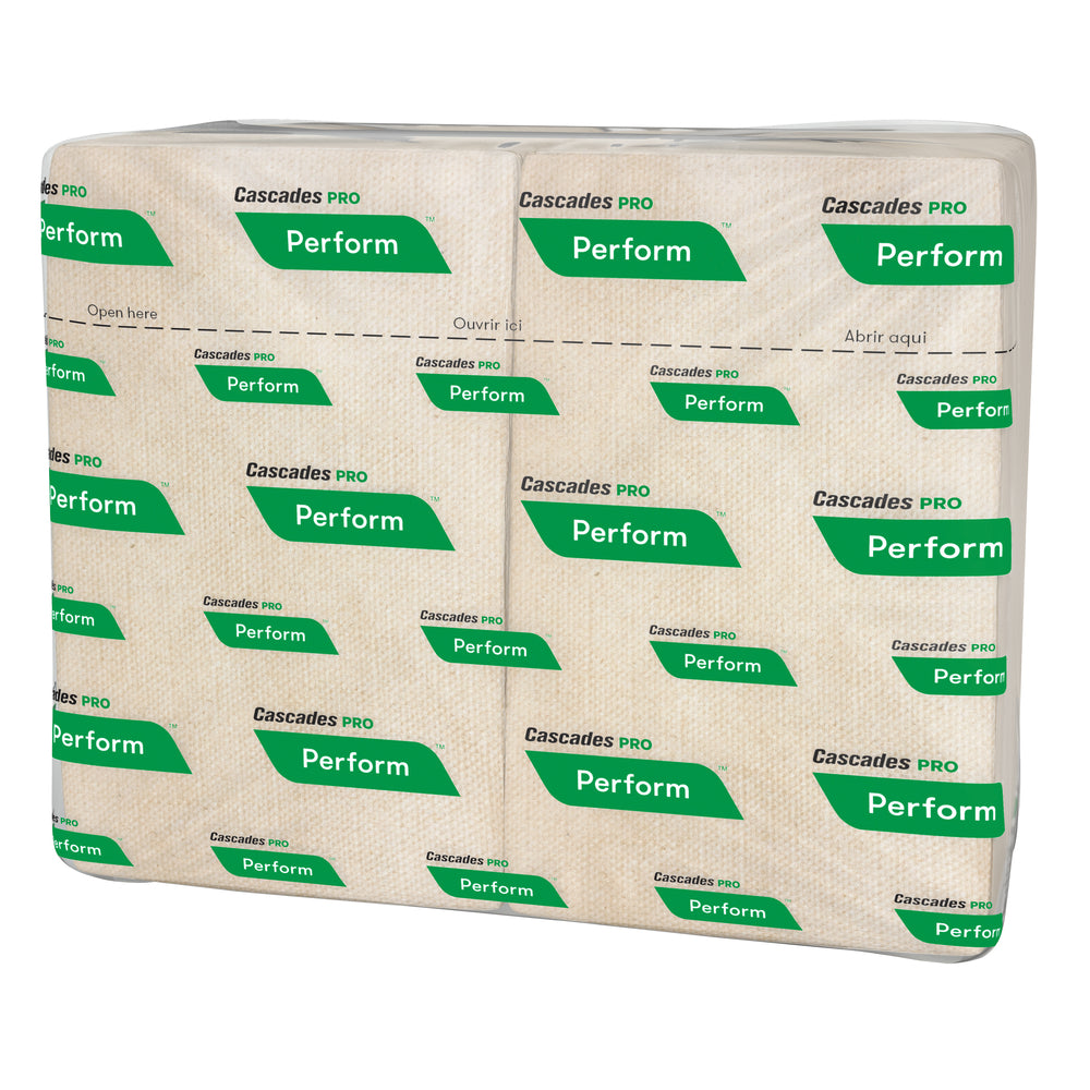 Cascades PRO Perform Dinner Napkins - 8.5" L x 12.625" W - Brown - 376 sheets - 16 pack