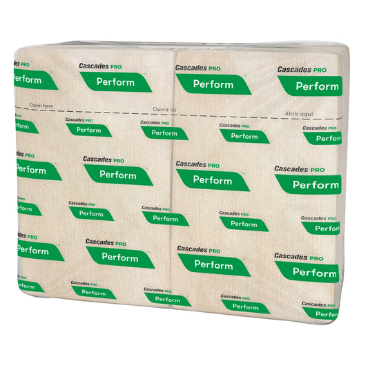 Cascades PRO Perform Dinner Napkins - 8.5" L x 12.625" W - Brown - 376 sheets - 16 pack