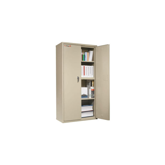 Armoire de rangement FireKing 72 po H à 4 étagères, ignifuge - Parchemin