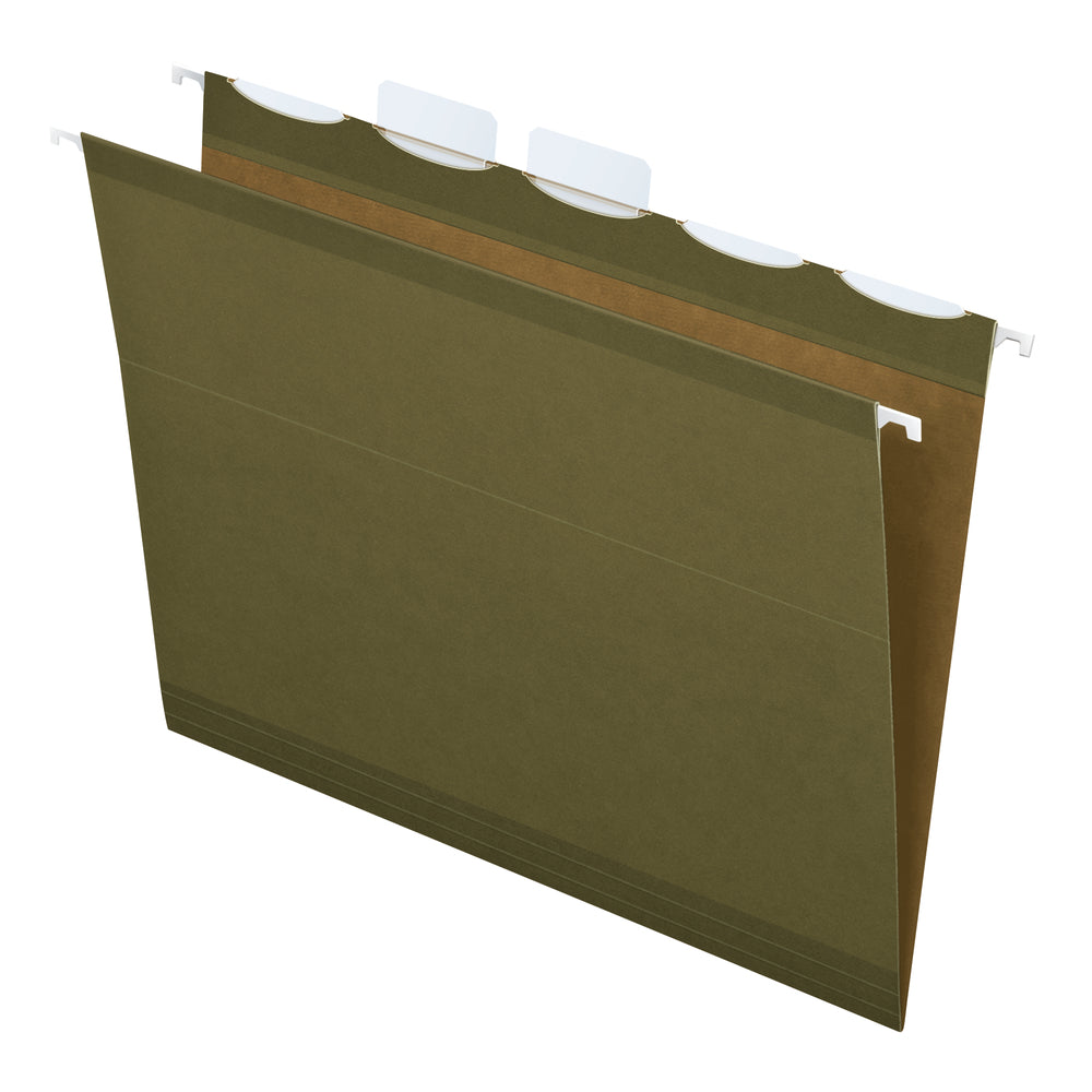 Chemises suspendues Pendaflex renforcées Ready-Tab Standard vertes - Format lettre - Paquet de 25