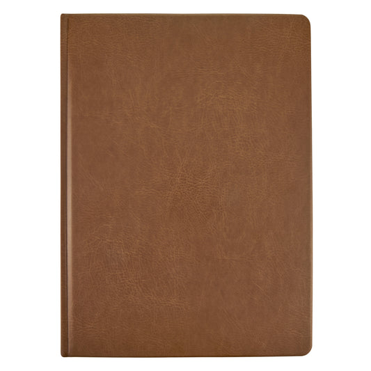 TRU RED Lined Hard Cover Journal - 8 x 10 - Cognac