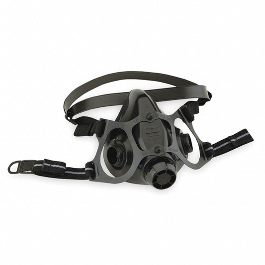 North by Honeywell Half Mask with Dual Cartridge Connectors - Silicone - Small - Black