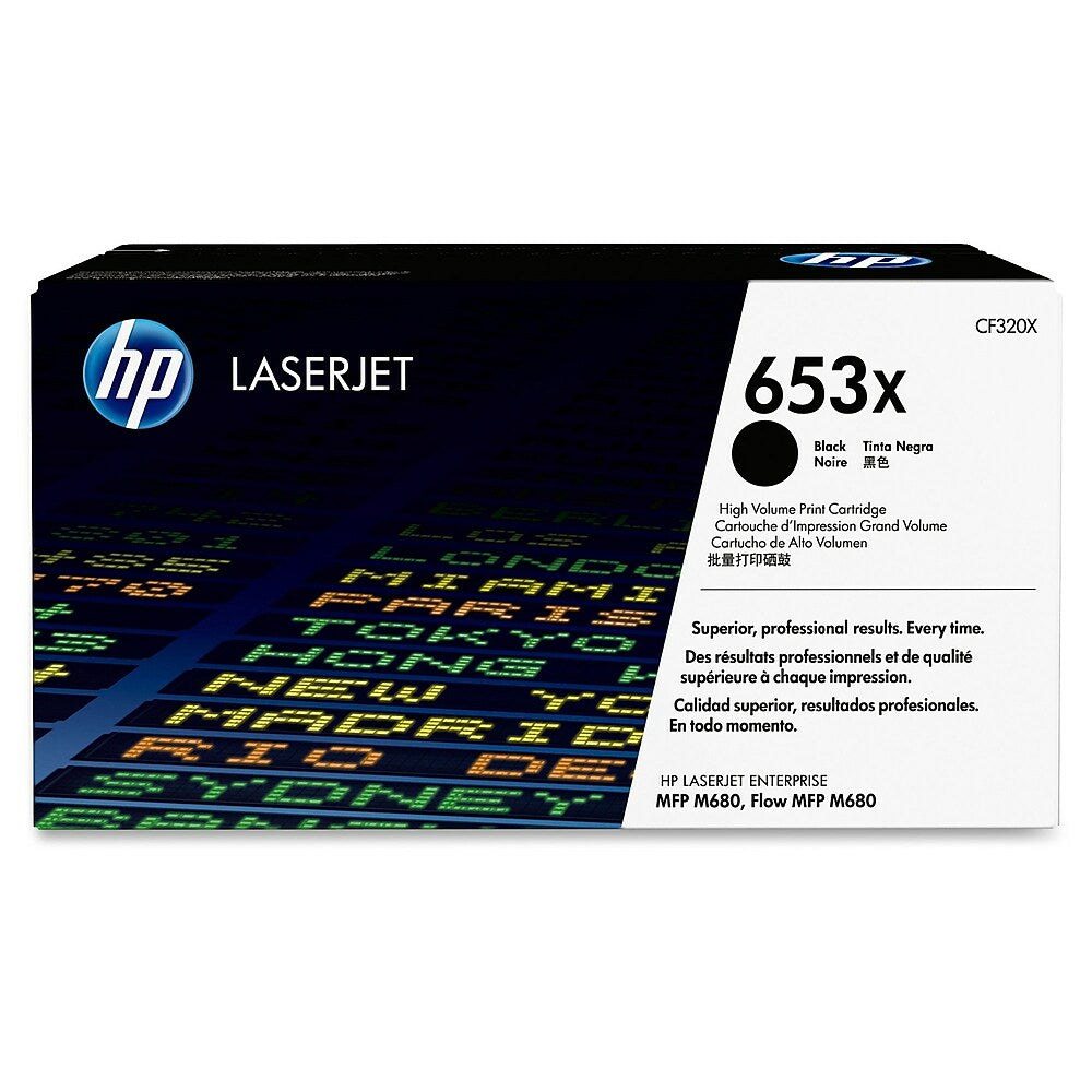 Cartouche de toner noir HP 653X (CF320X) LaserJet d'origine à haut rendement