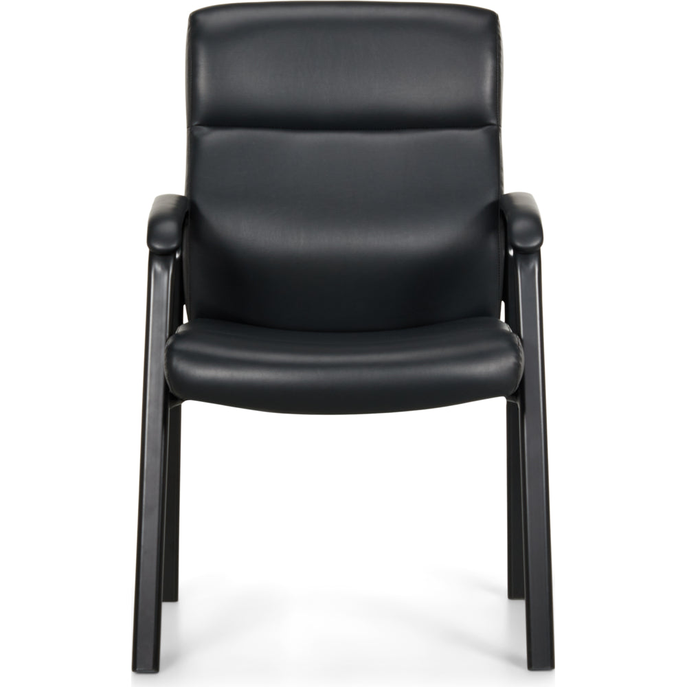 Staples Bonded Leather Guest Chair - Black