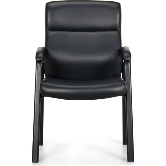 Staples Bonded Leather Guest Chair - Black