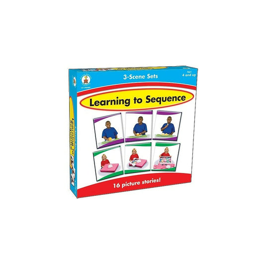 Jeu de société Carson Dellosa « Apprendre à séquencer » en 3 scènes (140088)
