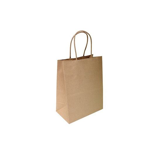 Eco-Packaging Paper Bag with Rope Handle - 8" x 4.5" x 10.25" - 250 Pack