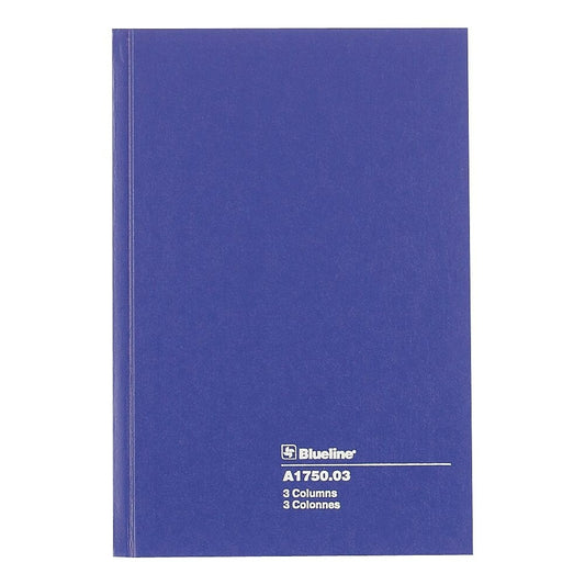 Livre de comptes Blueline, 3 colonnes, 100 pages, 8 - 1/4" x 5 - 5/8"