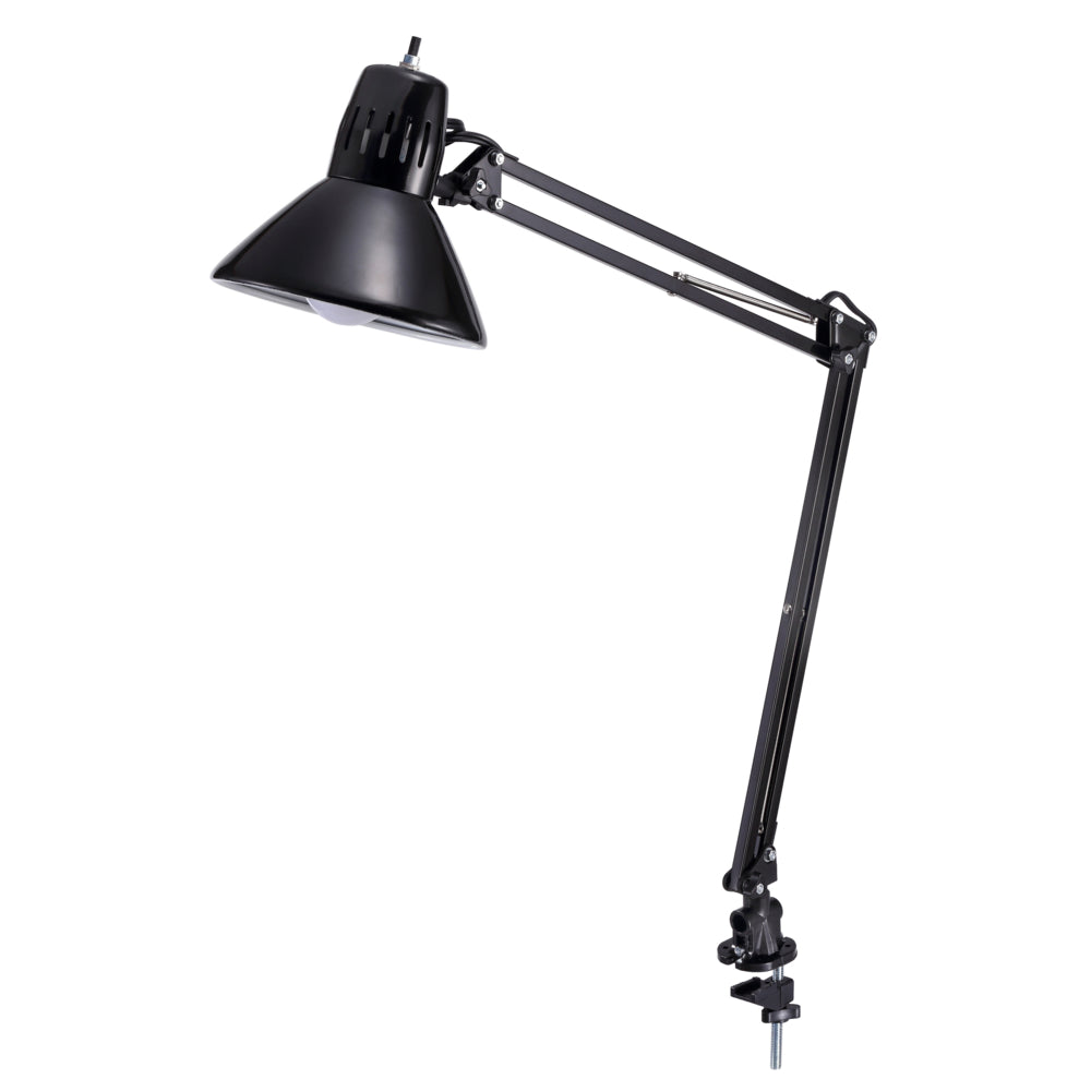 Bostitch LED Swing Arm Desk Lamp with Metal Clamp Mount - Black