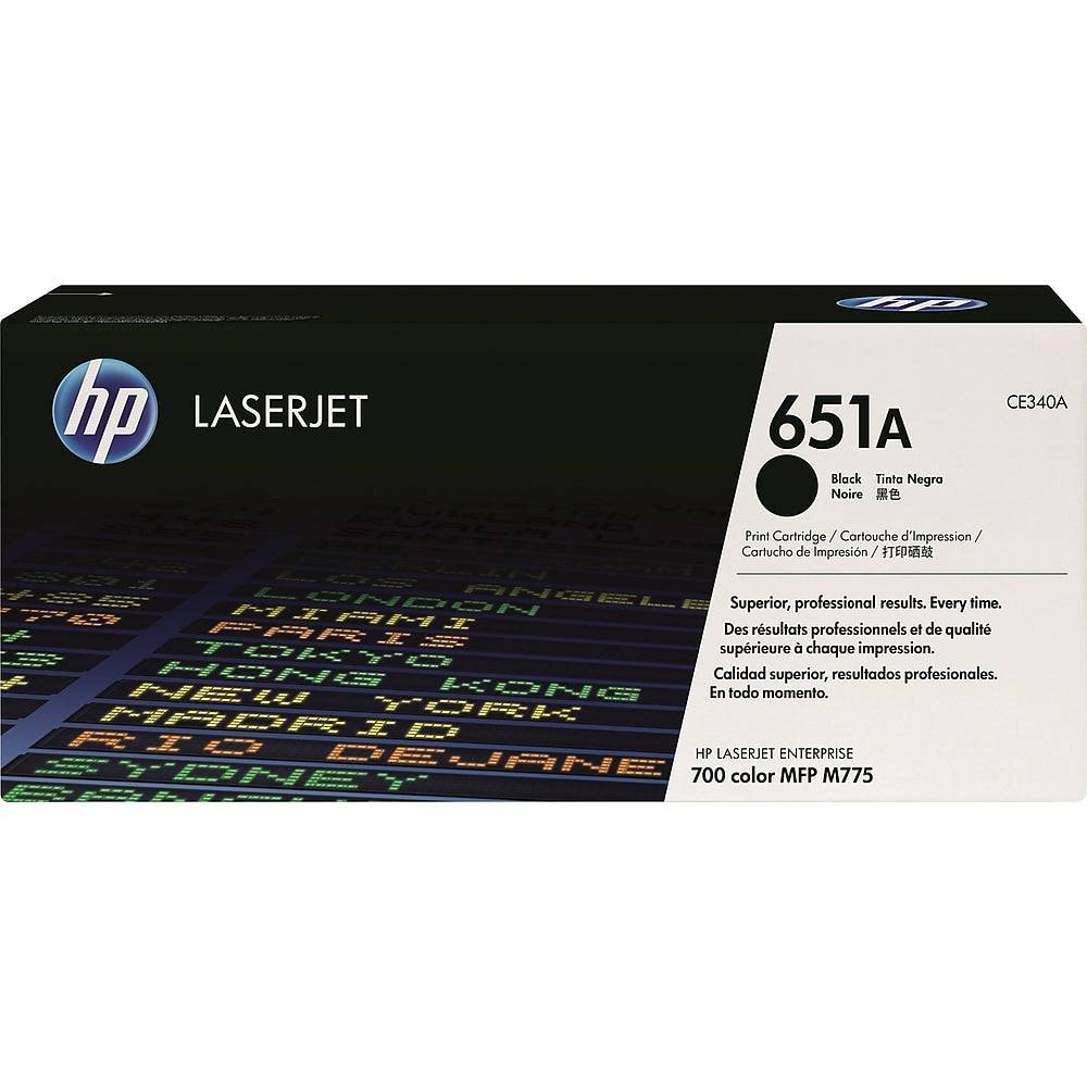 Cartouche de toner noir d'origine HP 651A (CE340A) LaserJet