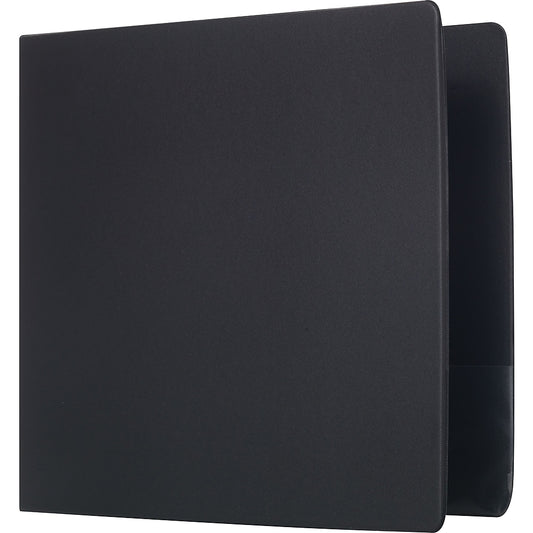 Staples Standard Binder with Label Holder and D Rings - 3" - Black