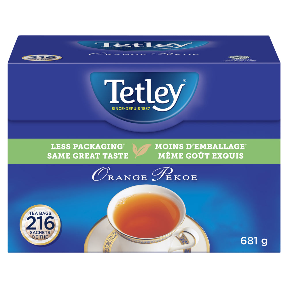 Thé Tetley Orange Pekoe - 681 g - paquet de 216