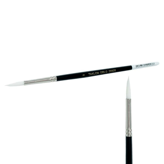 Taklon Round Paint Brush, Size 8, 12/pkg