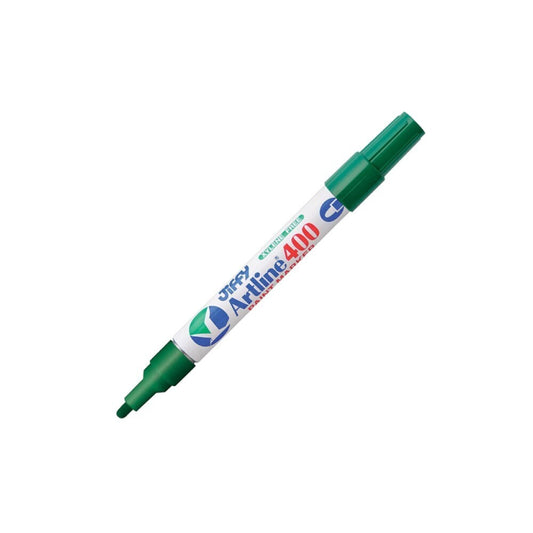 Jiffco Artline 400 Permanent Paint Marker - Medium Point - Green - 12 Pack