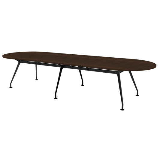 Heartwood HDL Innovations Upscale 10 Person Racetrack Boardoom Table - Evening Zen Black