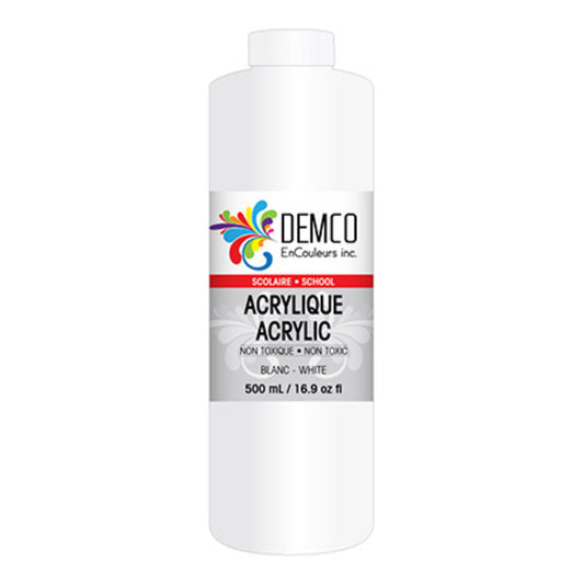 Demco EnCouleurs inc. School Acrylic Paint, 500 mL, White