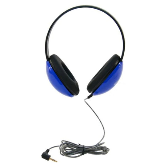 Califone Listening First Stereo Headphone with 2-layered cut-and-chew-resistant cord - Blue
