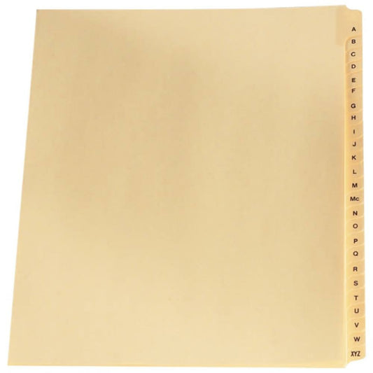 Legal Exhibit Dividers Buff "A" Letter Size, Pack of 25