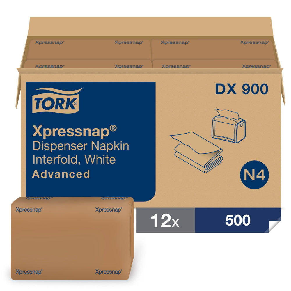Tork Universal Xpressnap Blanc - 500 feuilles par paquet - Paquet de 12