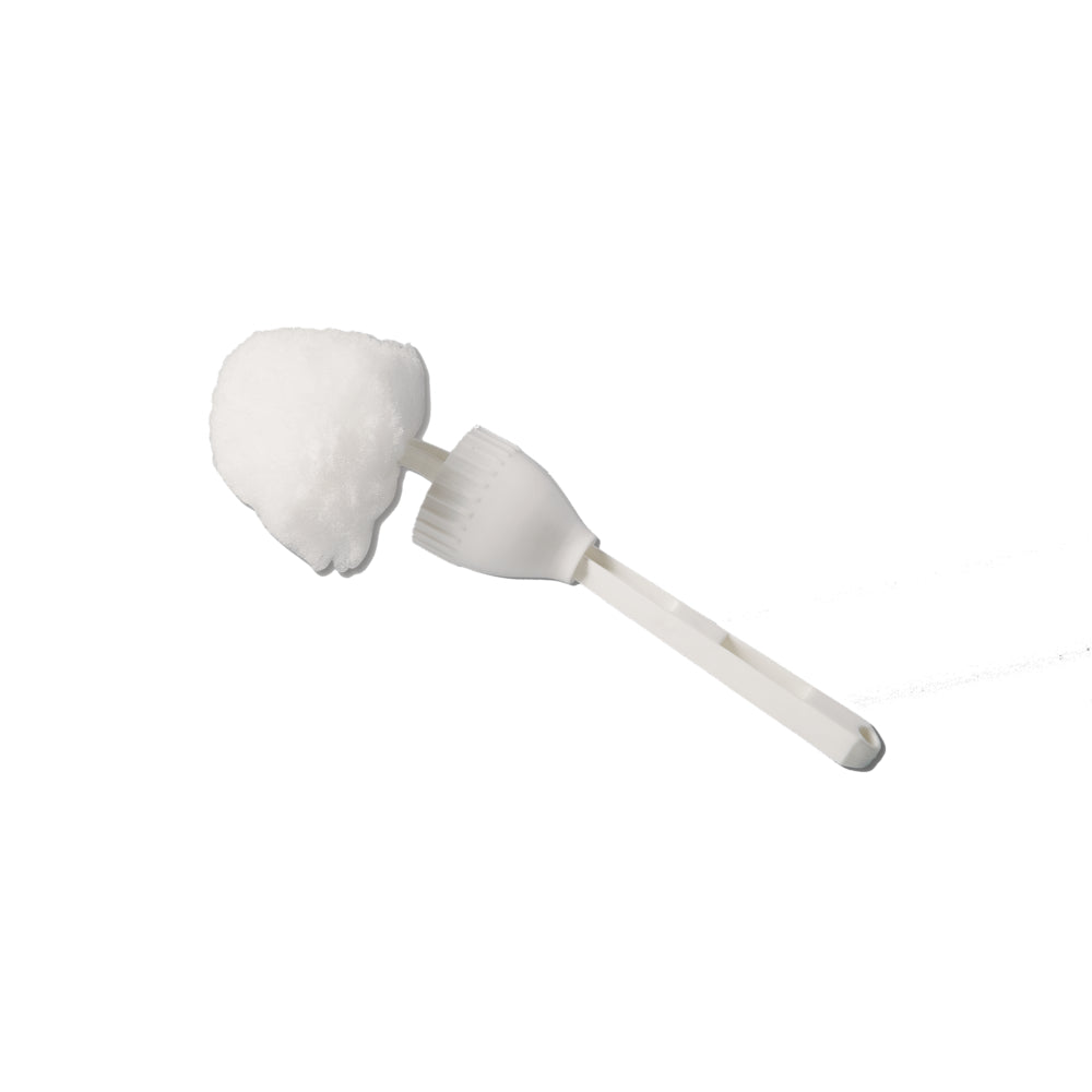 Marino Acrylic Toilet Bowl Brush with Cup Strainer - White