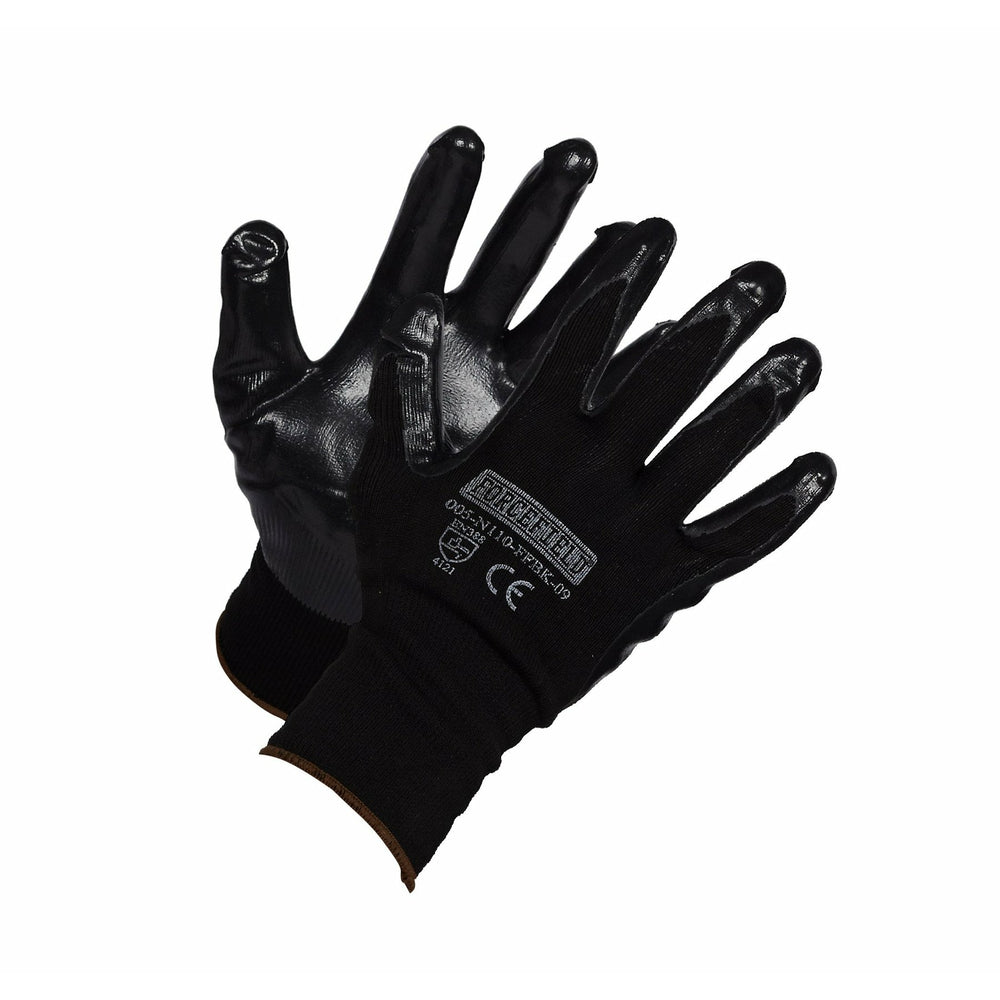 Gants Forcefield enduits de mousse de nitrile noire - Taille 7