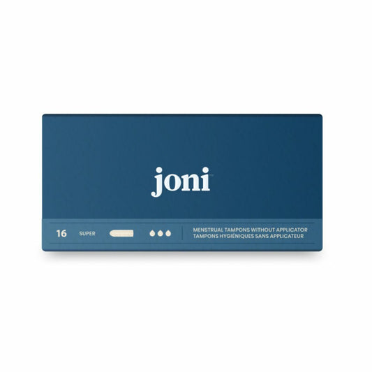 Joni Super Non-Applicator Tampons - 16 Tampons/Box - 12 Boxes/Pack