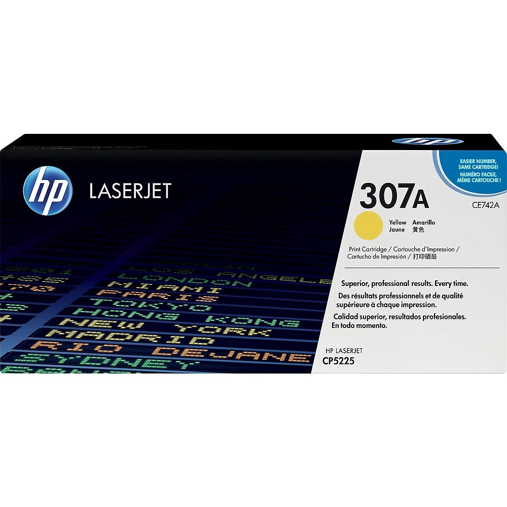 Cartouche de toner HP 307A jaune d'origine LaserJet (CE742A)